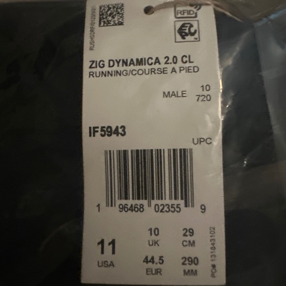 Reebok Zig Dynamica 2.0 CL Running Shoes Black (Men’s 11) - Picture 3 of 3